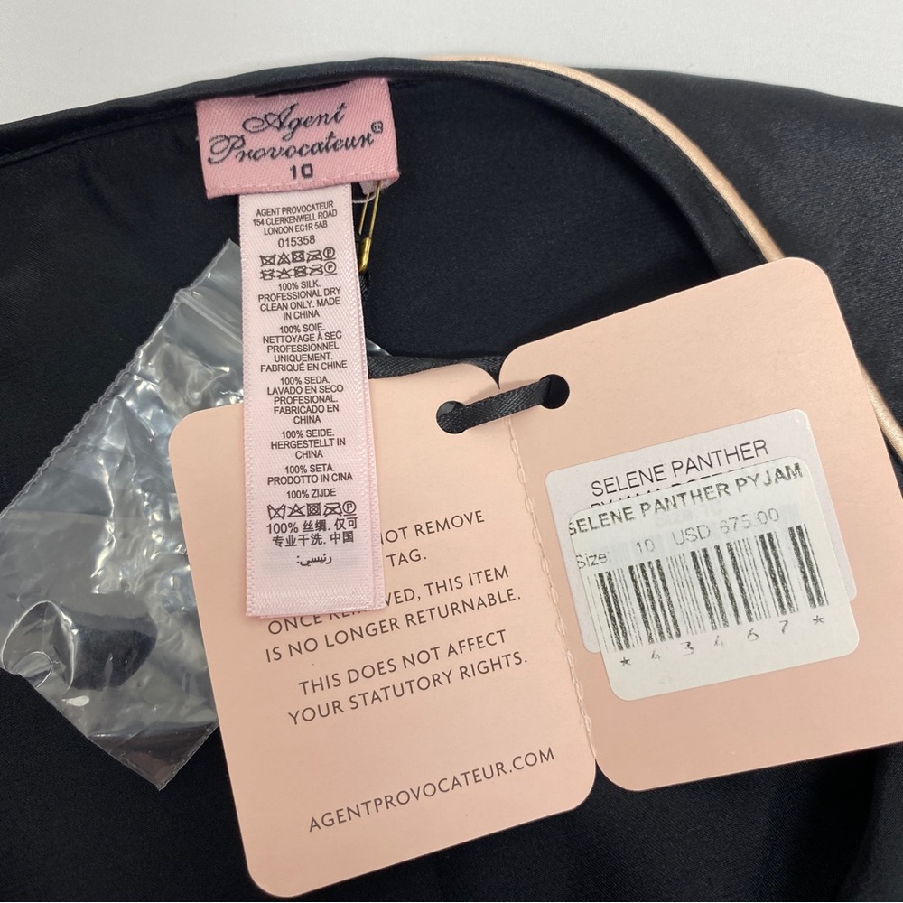 Agent Provocateur Selene Black Silk Pants NWT $675 - Picture 8 of 10